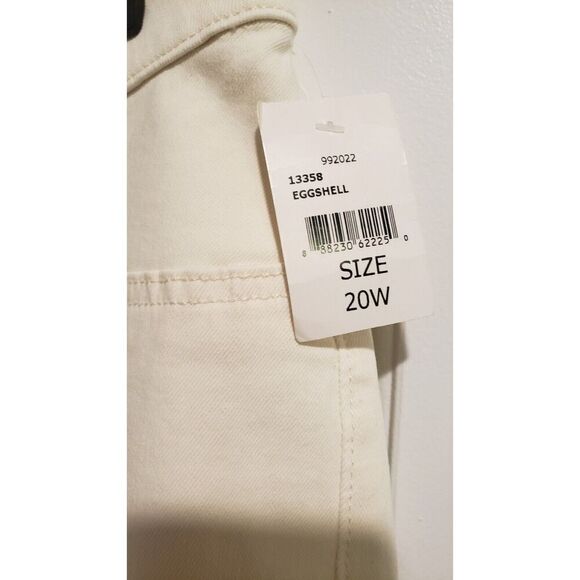 DL1961 Hepburn Wide Leg High Rise Vintage Jeans-Eggshell Size 20W NWT MSRP $199 - Picture 12 of 16